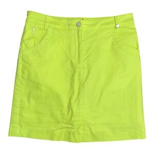 Bright Lime Green Activewear Golf Skirt 6